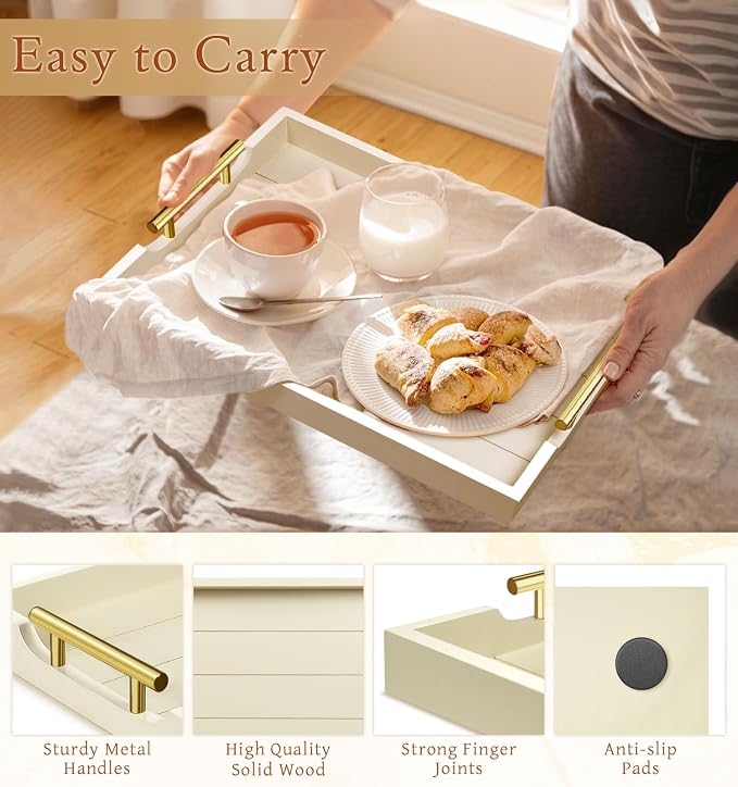 SXNOWS Wooden Serving Tray - Image 4