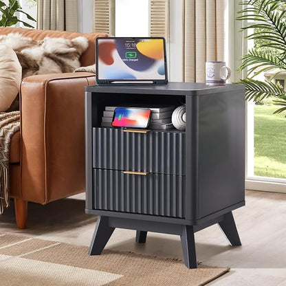 Fluted Nightstand by Expandyourspacewithendlesspossibilities