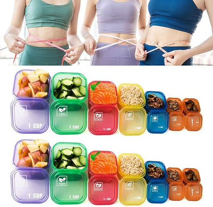 14pcs Portion Control Containers, Color & Icon Coded Meal Prep Kit - Image 5
