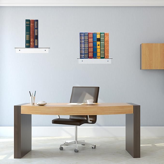 Blulu 8 Pcs Clear Acrylic Floating Shelves - Image 6