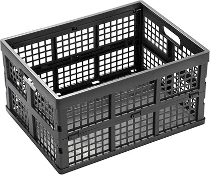 Eslite 34L Large Plastic Folding Storage Crates, Collapsible Crates - Image 2