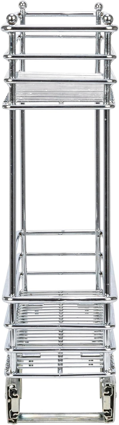 Household Essentials Chrome 2-Tier Sliding Cabinet Organizer - Image 8
