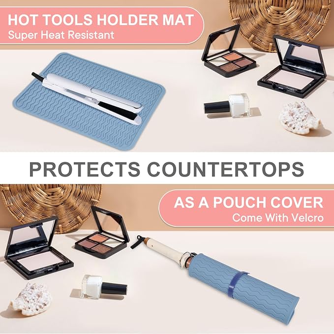 Oversize Silicone Heat Resistant Mat, Portable Travel Mat Cover - Image 6
