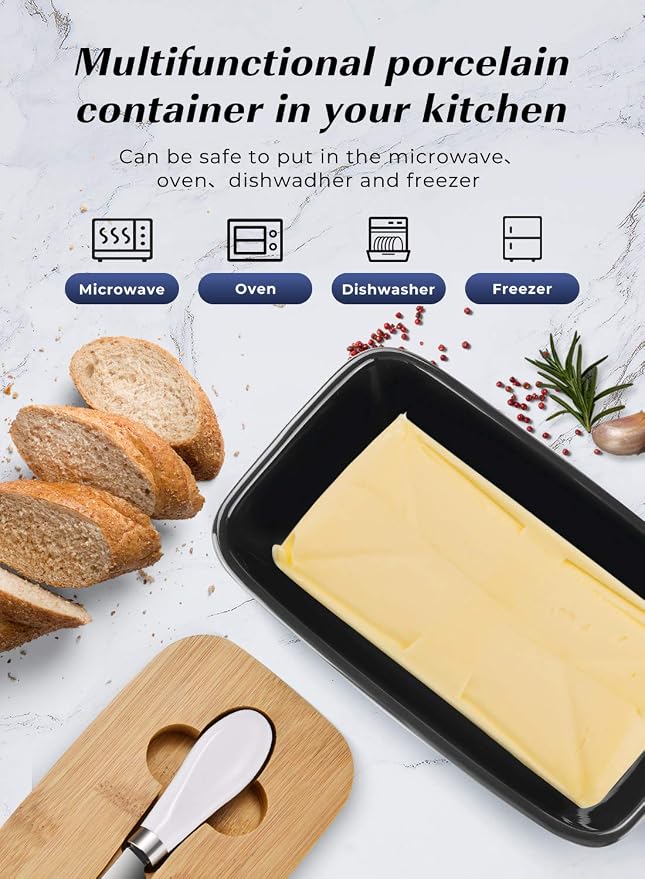 Butter Dish with Lid: Large Butter Container - Image 4