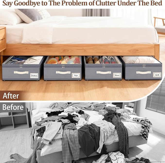 Dolicer 4 Pack Under Bed Storage - Image 8