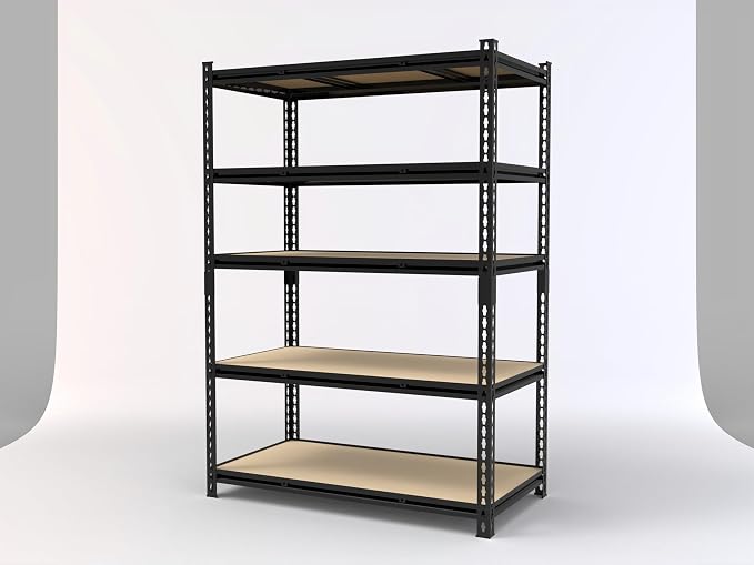 48" W Garage Shelving Heavy Duty, 3000LBS Storage Shelves, 5-Tier Adjustable by LIJIUHOME