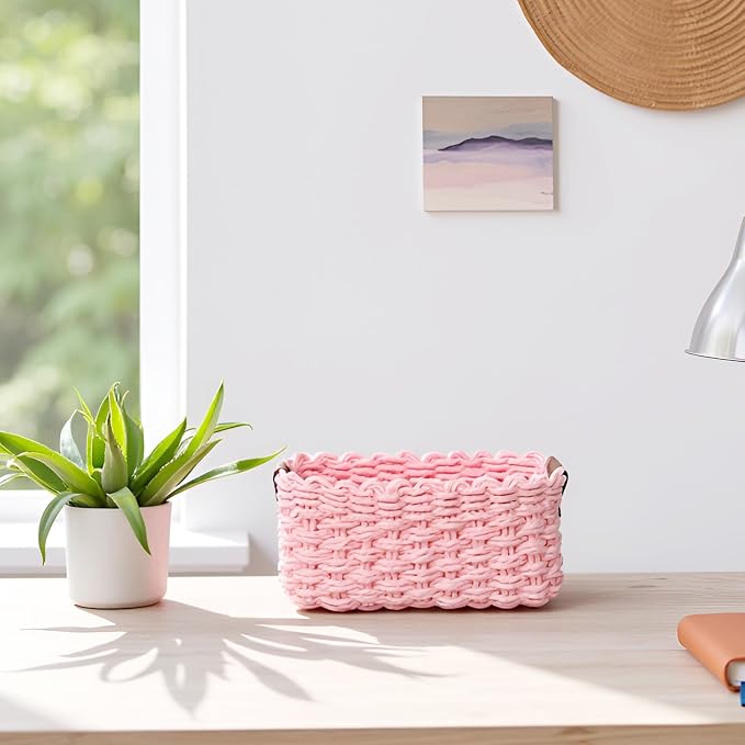 Small baskets for Organizing, Cute woven Storage basket - Image 3