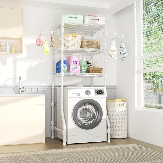 Ulif U8 Mini Laundry Room Storage Organizer, Over The Washer and Dryer Storage - Image 2