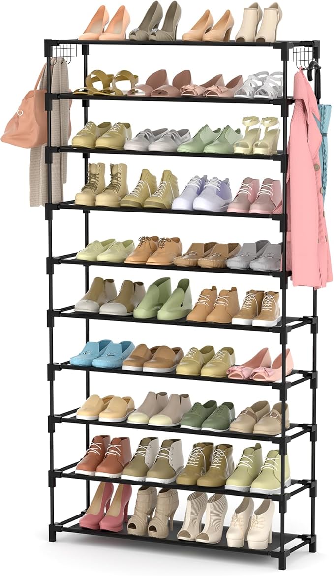 LANTEFUL 10 Tiers Shoe Rack 50 Pairs Large Capacity Tall Shoe Organizer Sturdy by LANTEFULforTidyingHouse
