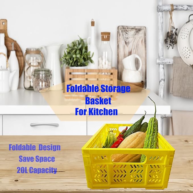 20L Folding Crate, Collapsible Storage Crates - Image 5