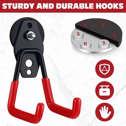 Landhoow Large Magnetic Hooks Heavy Duty Garage Magnet Hooks Strong Storage - Image 6