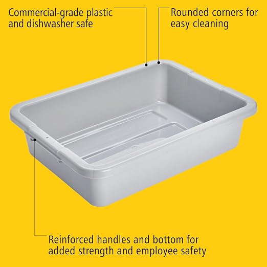 Rubbermaid Commercial Products Standard Bus/Utility Box, 4.6-Gallon, Heavy Duty - Image 3