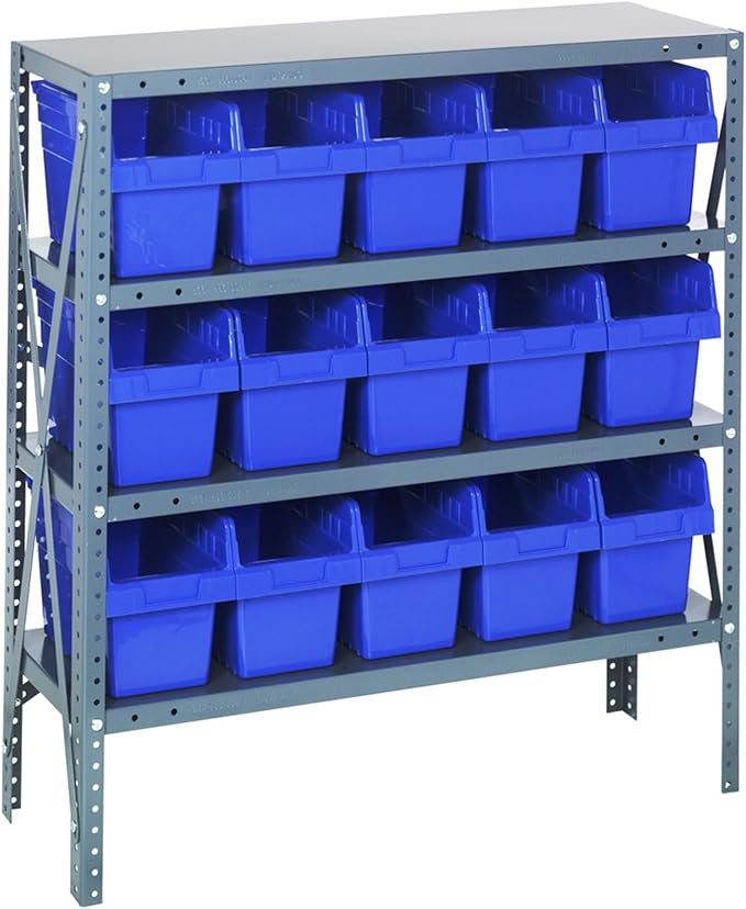 Quantum Storage Systems 1839-SB804BL Solid Heavy Duty 4 Shelves 15 STORE-MAX by QuantumStorageSystems