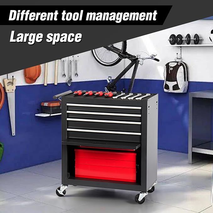 4-Drawer Rolling Tool Chest, Cabinet - Image 7