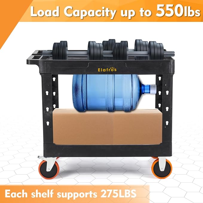 ELAFROS Extra Large Heavy Duty Utility Cart 39.9 x 24.6 Inch - Image 6