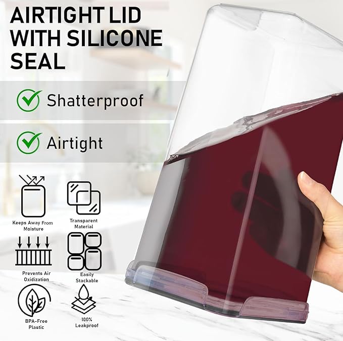 WHITE FEATHER SUPPLIES 8.5L/287Oz Extra Large Airtight Food Storage Containers - Image 6