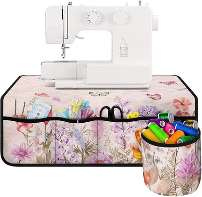 Sewing Machine Mat Wildflower Butterfly Dragonfly Sewing Machine Carrying Pad by Unknown