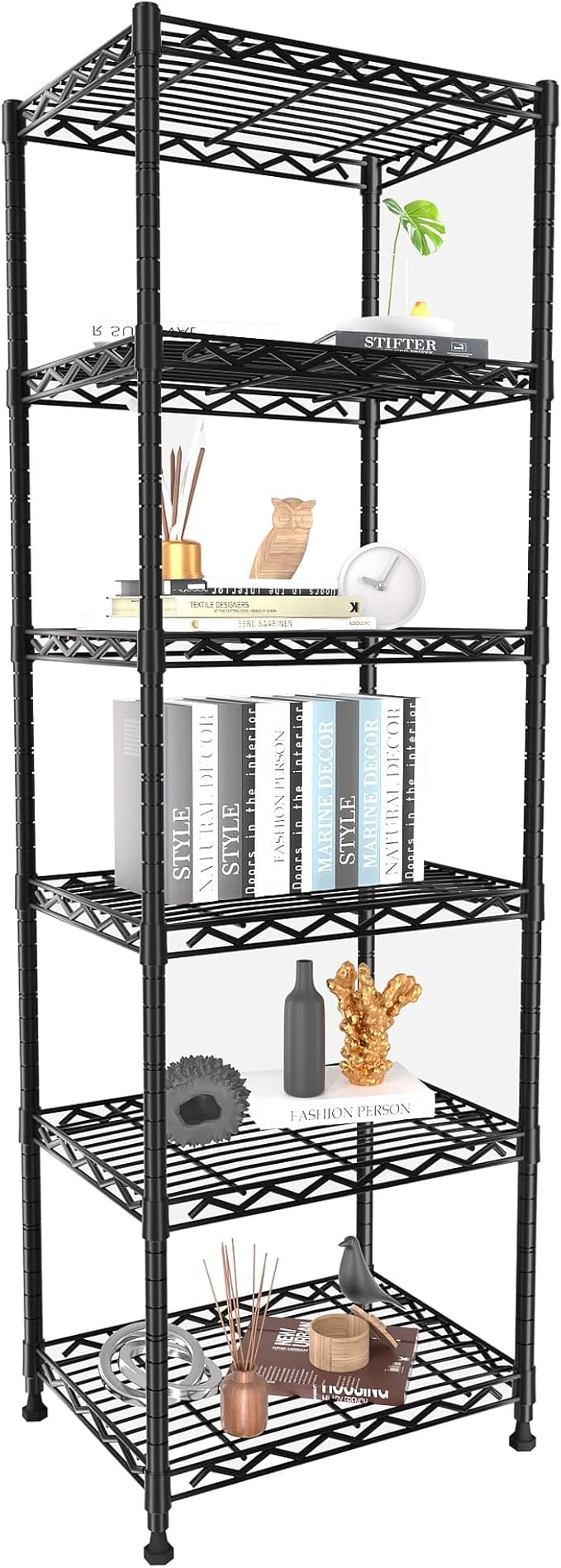 GIOTORENT 6-Tier Storage Shelves Standing Shelving Metal Units, Adjustable by GIOTORENT