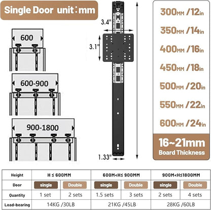 YJINGRUI Cabinet Pocket Door Slide, Pocket Door Slides - Image 4