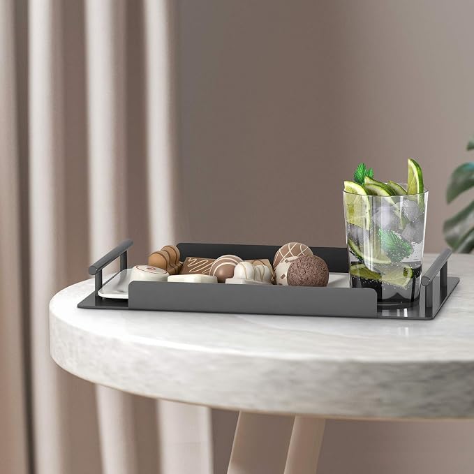 Bathroom Organizer Countertop, Counter Decorative Tray Cosmetic Organizer - Image 4