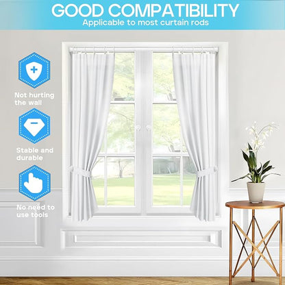 2 Pack Spring Tension Curtain Rod 32-76 inch, Adjustable Expandable Tension - Image 6