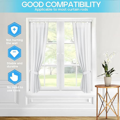 4 Pack Spring Tension Curtain Rod 32-62 inch, Adjustable Expandable Tension - Image 6