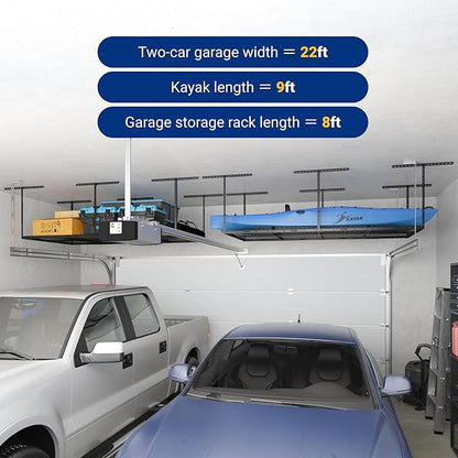 FLEXIMOUNTS 4x8 Overhead Garage Storage Rack, Adjustable Organization System - Image 5