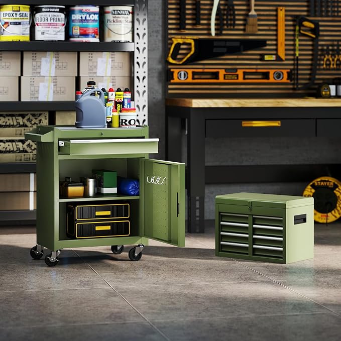 Goplus Tool Chest, 5 Drawers Rolling Tool Cabinet - Image 8