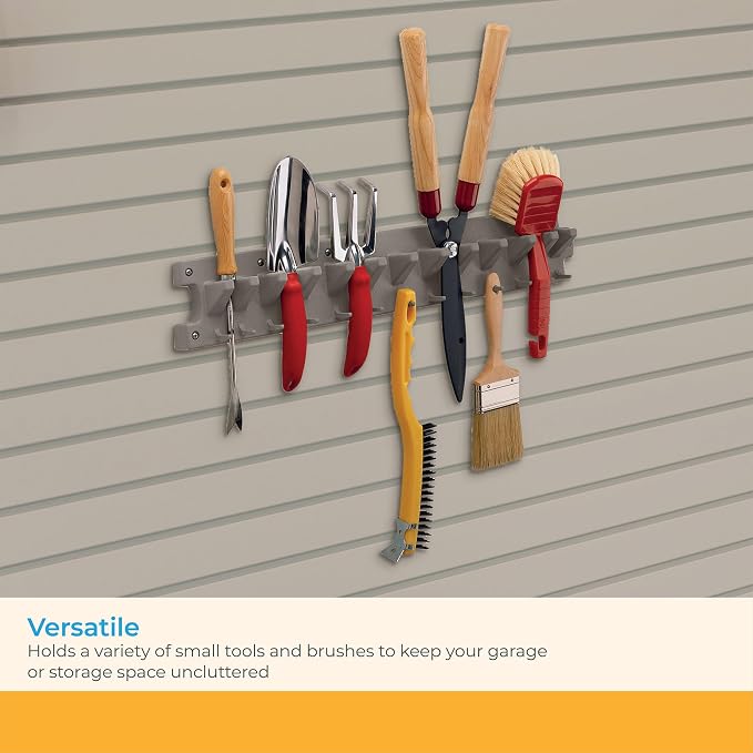 Suncast V713 2 Foot Wall Mounted Garage Garden Hand Tool Organizer - Image 5