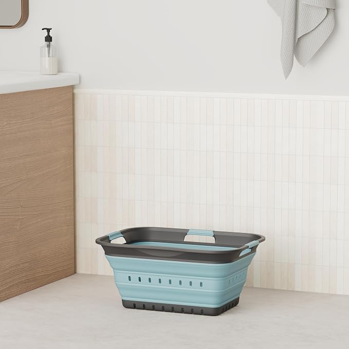 SAMMART 42L Collapsible Plastic Laundry Basket - Image 2