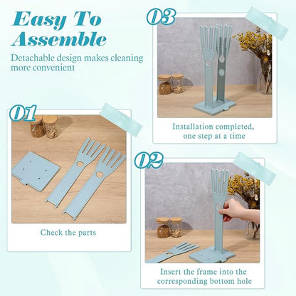 2 Pcs Kitchen Glove Holder, Kitchen Glove Stand Holder Plastic Glover Drying - Image 4