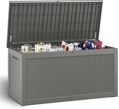 NUNU LAB Outdoor Storage Box, 320 Gallon Deck Box, Resin Waterproof Outside - Image 7