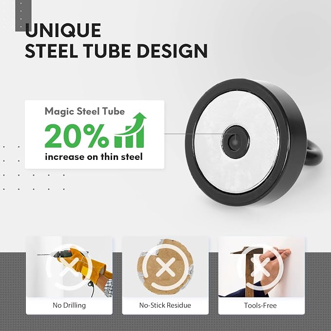 Neosmuk Magnetic Hooks Steel Tube Design - Image 2