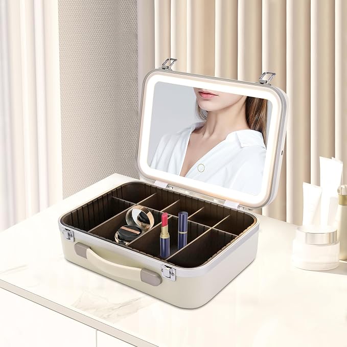 White Rectangular Makeup Case - Image 4