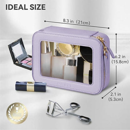 Prite Clear Makeup Bag Cosmetic Organizer Case Waterproof Travel Toiletry Bag - Image 3