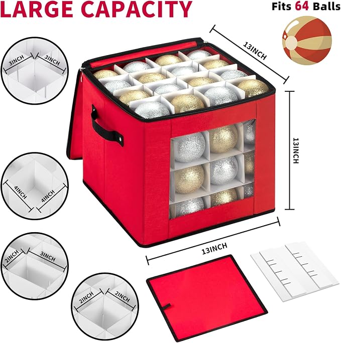 DIMESHY Christmas Ornament Storage Box - Image 4