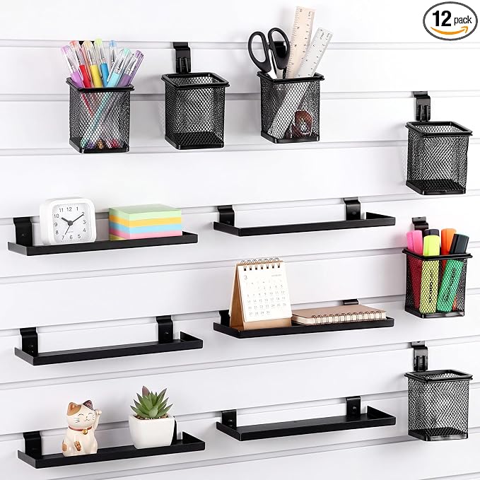 12 Sets Slatwall Accessories Shelves Cups by Unknown