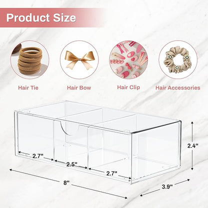 Hair Accessories Organizer for Girls, Cute Small Stackable Storage Drawer - Image 3
