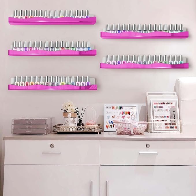 YMVV Wall-Mounted Nail Polish Organizer Rack - Image 7