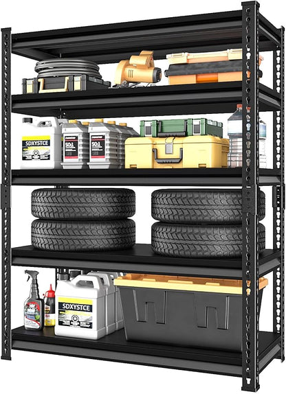 Garage Shelving Heavy Duty 2500LBS Loads, 5-Tier Metal Shelving Units and by SDXYSTCE