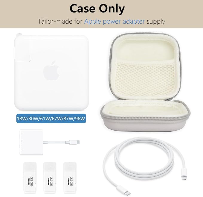 Charger Case for Macbook, Portable Tech Electronic Organizer Bag, Small Travel - Image 5