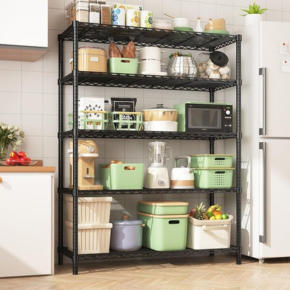 45" W x 20" D x 72" H Heavy Duty Wire Shelving Unit, 5-Tier Utility Storage - Image 2
