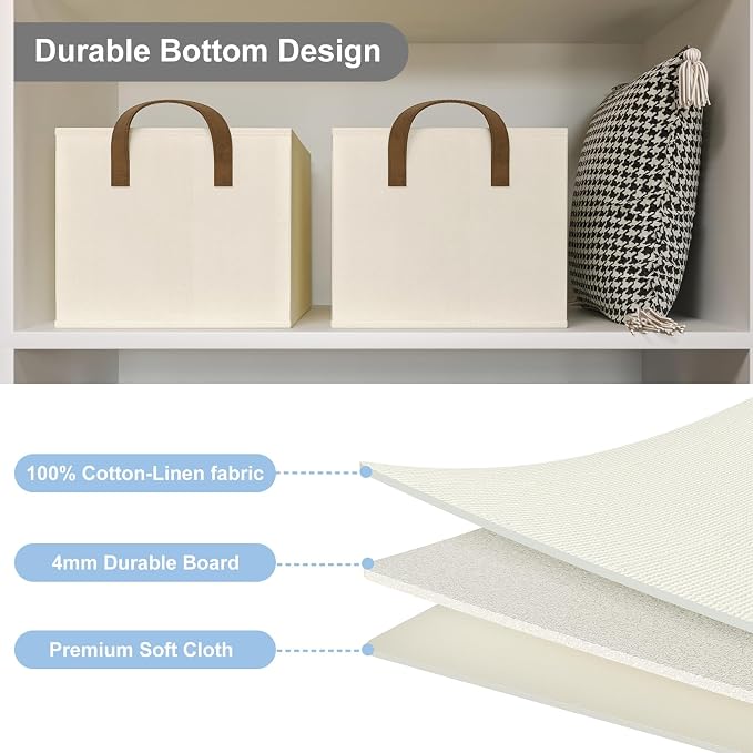 Closet Storage Bins, Fabric Closet Organizers and Storage Basket - Image 2