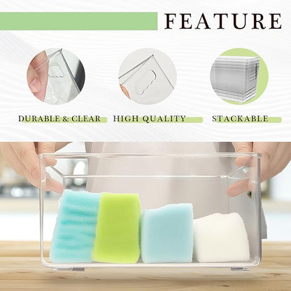 4 Pack Clear Plastic Storage Bins - Image 3
