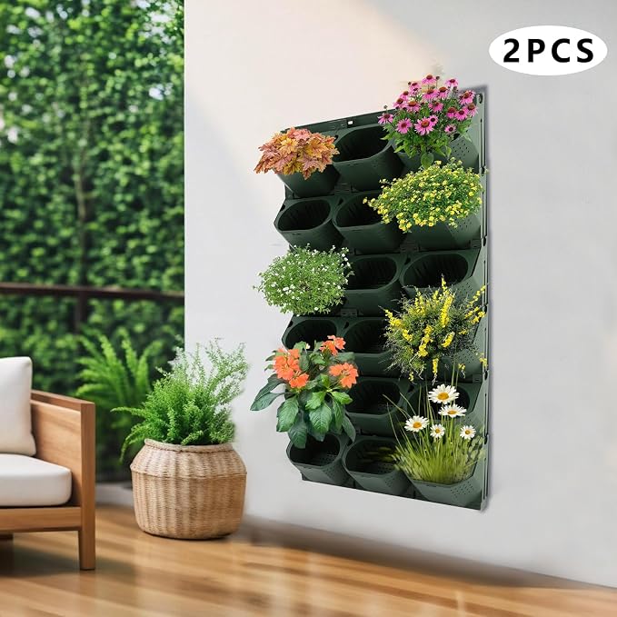 36-Pot Vertical Wall Planter, Modular Stackable Garden - Image 2