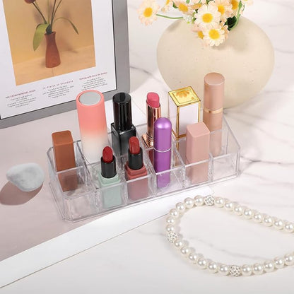4 PCS Acrylic Lipstick Organizer, Lipstick Holder, 12-Slot Lip Gloss Holder - Image 5