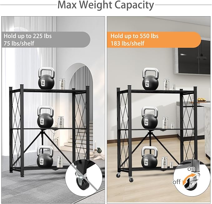 3 Tier Foldable Storage Shelf - Image 5