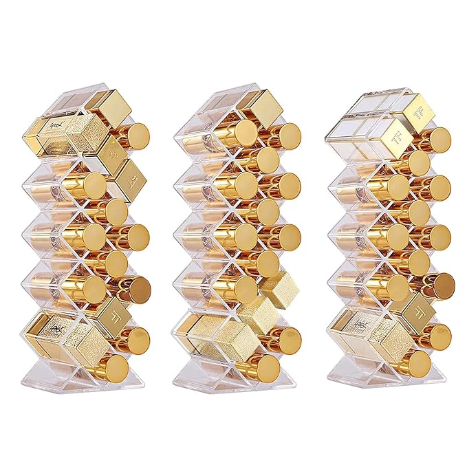 Lipstick Holder Organizer 48 Spaces Acrylic Stackable Fish Shape Lipstick Tower by Unknown