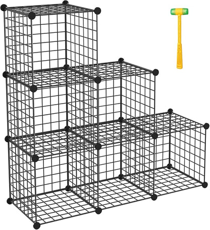 TUMUCUTE Wire Cube Storage Organizer, Metal Storage Shelves Bookshelf, by Worththetrustofeverycusto