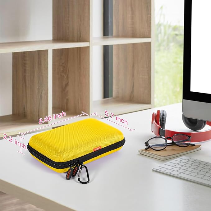 Bright Yellow Hard Shell Electronic Organizer Carrying Case - Image 2